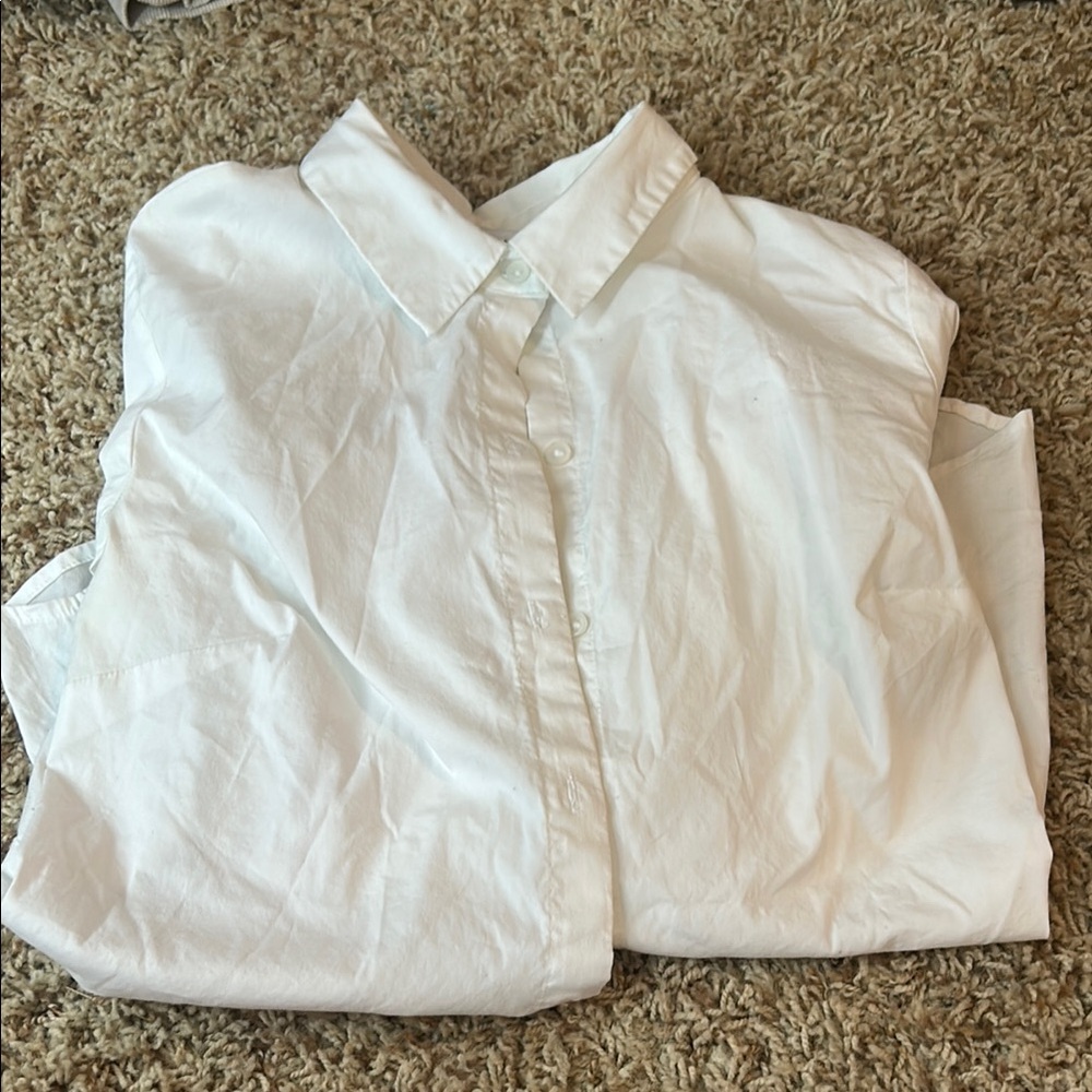 Nine West White Dress Shirt Classic Cotton